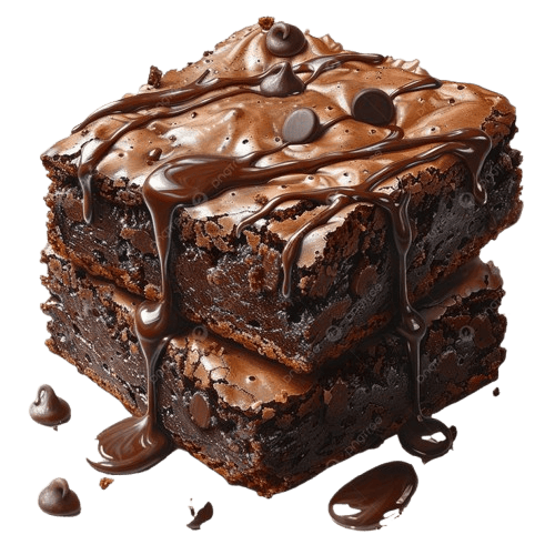 Potongan brownies cokelat lembut dengan tekstur moist